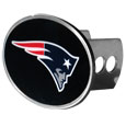 New England Patriots Oval Metal Hitch Cover Class II and III